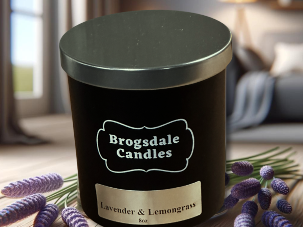 Lavender & Lemongrass Scented Jar Candle
